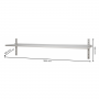 Étagère murale inox simple niveau 1800 x 400 x 600 mm