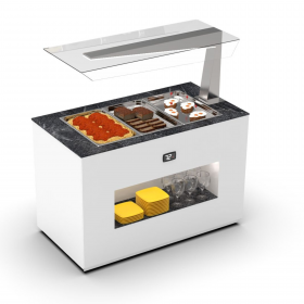 Buffet Bain-Marie Self-Service – 3 Bacs GN Inclus Sayl