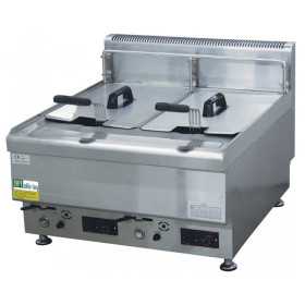 Friteuse professionnelle gaz à poser 2 x 10 litres