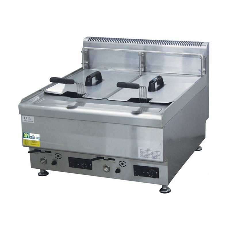 Friteuse professionnelle gaz à poser 2 x 10 litres