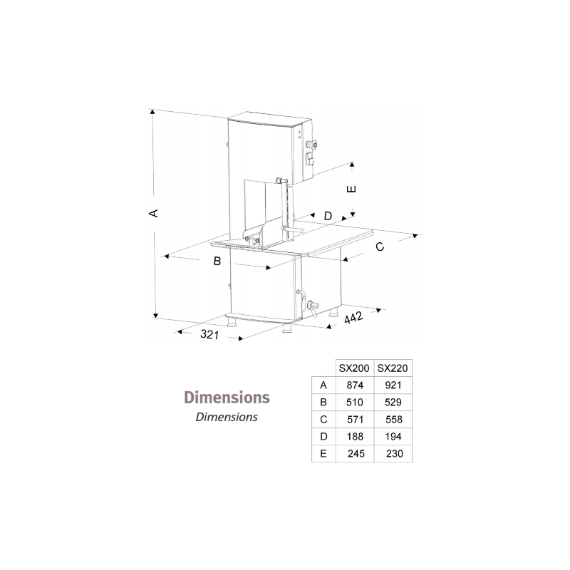 Scie a os Dadaux SX220
