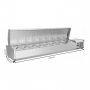 Saladette réfrigérée à ingrédients inox - 2000 mm - 9 GN 1/3