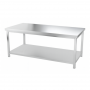 Table inox professionnelle Centrale - 2000 x 600 mm