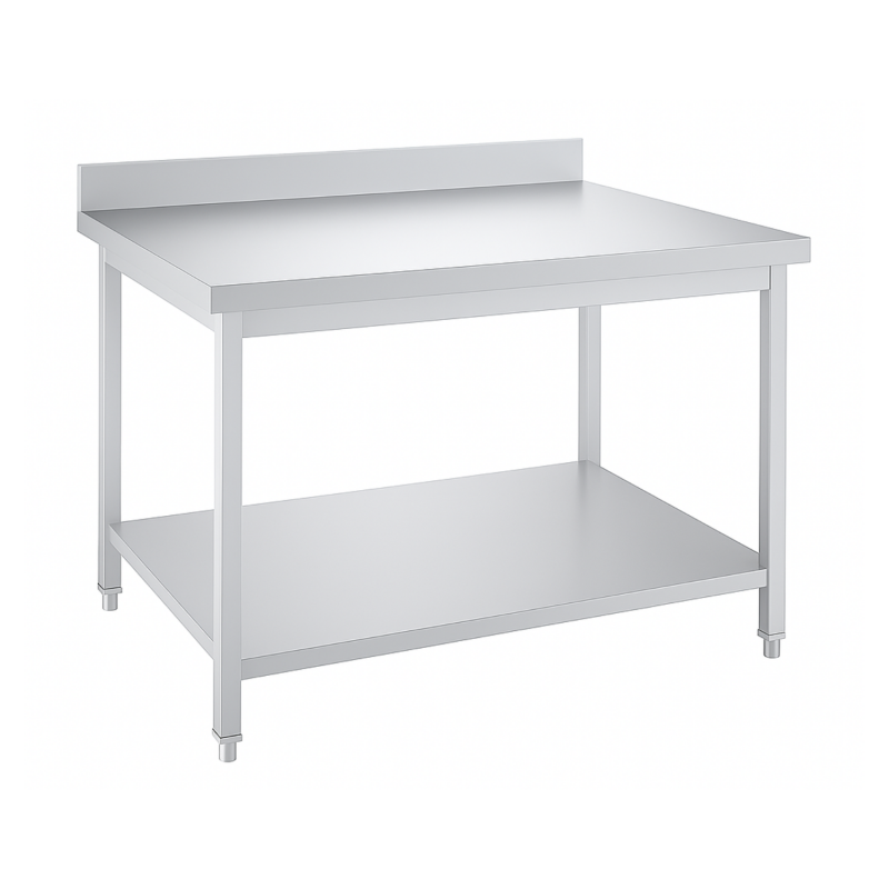 Table inox professionnelle Adossée- 1200 x 600 mm