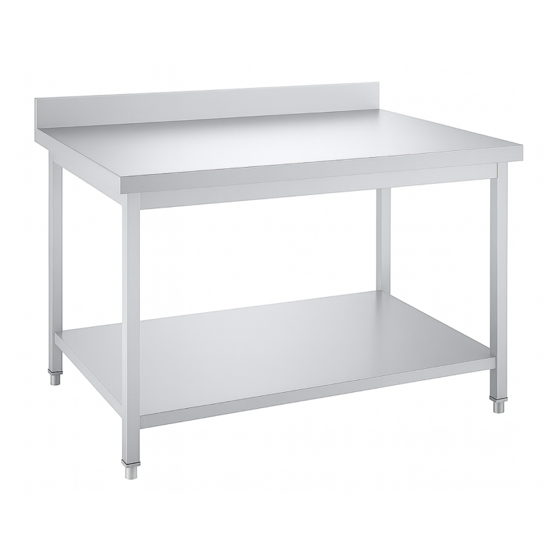 Table inox professionnelle Adossée- 1600 x 600 mm