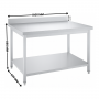 Table inox professionnelle Adossée- 1600 x 600 mm