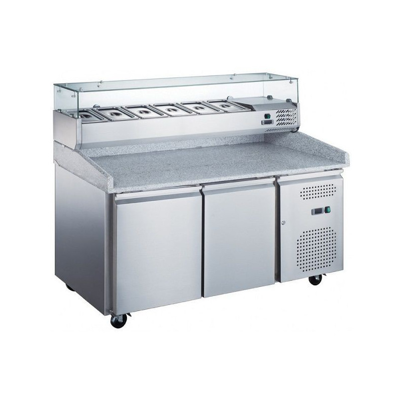 Table pizza réfrigérée 2 portes  vitrinette réfrigérée