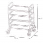 Chariot service inox - 920 x 600mm - avec 5 étagères
