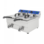 Friteuse électrique avec vanne de vidange – 2 x 10 litres
