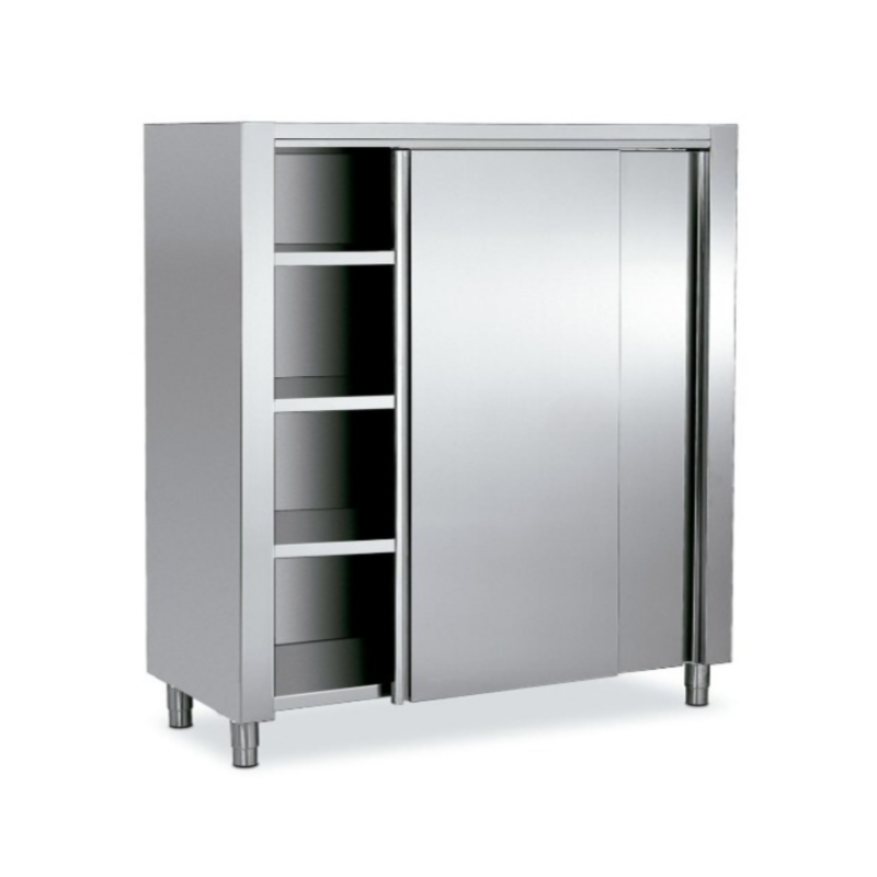 Armoire de rangement en inox avec portes coulissantes – 1500 x 500 x 1800 mm - modèle déclassé suite choc