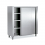 Armoire de rangement en inox avec portes coulissantes – 1500 x 500 x 1800 mm - modèle déclassé suite choc