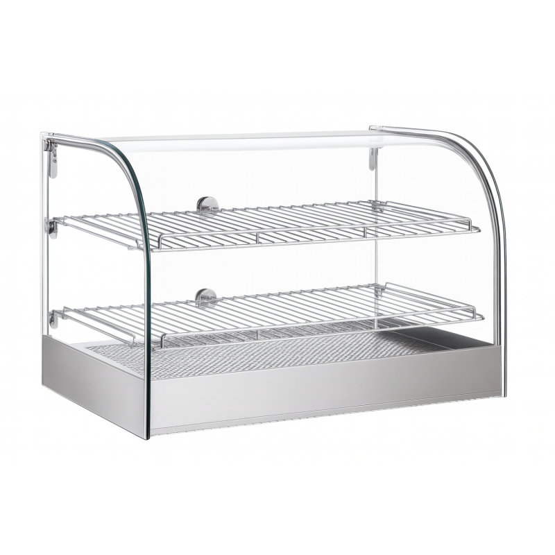 Vitrine chauffante professionnelle 45L - Inox