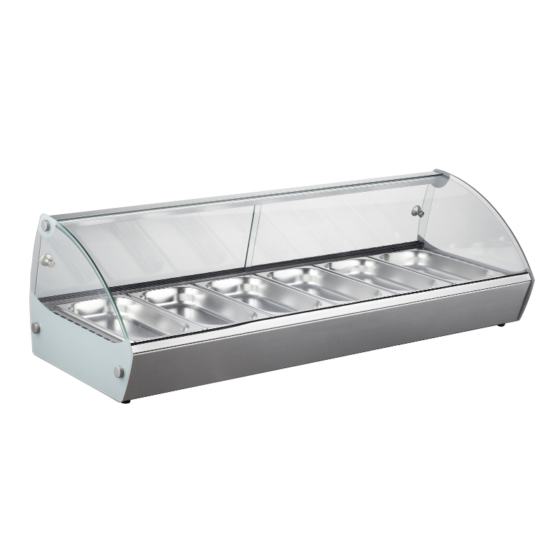 Vitrine chauffante service arrière 6 x GN 1/3