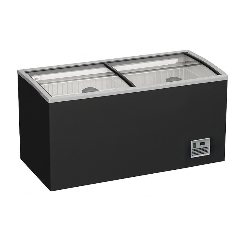 Congélateur vitré professionnel pour supermarché - 1450 mm, 530 L