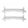 Étagère murale inox double