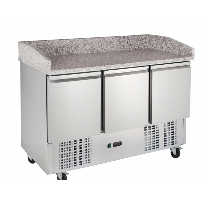 Table à pizza 3 portes plan en granit - modèle déclassé suite choc