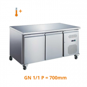Desserte réfrigérée positive centrale 2 portes P700