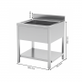Plonge 1 Bac 600 x 700 mm