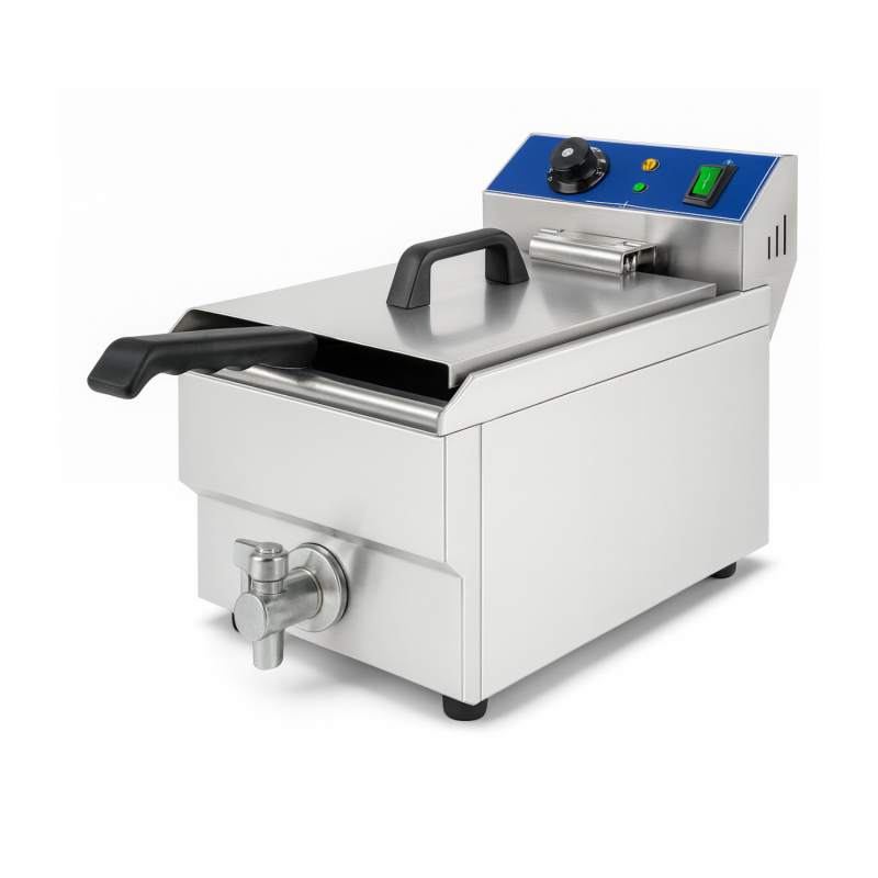 Friteuse électrique avec vanne de vidange 10l