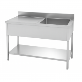 Plonge 1 bac avec égouttoir à gauche – 1200 x 700 mm