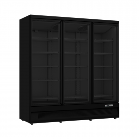 Armoire réfrigérée libre service avec portes battantes positive - 3 portes