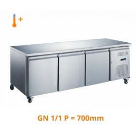 Table desserte positive centrale 3 portes GN 1/1