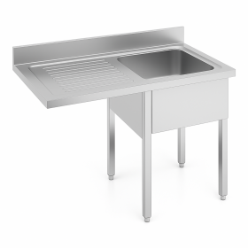 Plonge avec passage lave-vaisselle bac à droite – 1200 x 700 mm - modèle déclassé suite choc