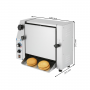 Toasteur vertical grande vitesse inox – 3600 toasts/h – 230V